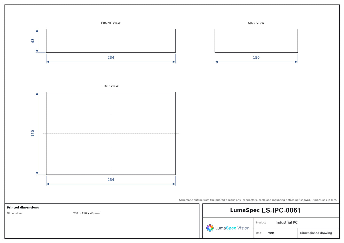 LS-IPC-0061 dimensions (mm)