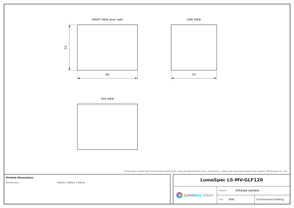 LS-IRC-0025 dimensions (mm)