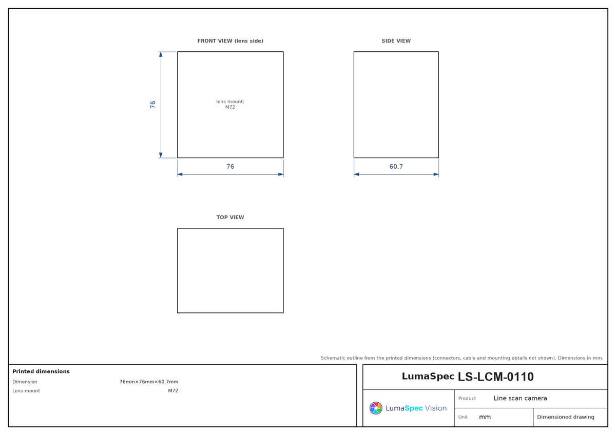 LS-LCM-0110 dimensions (mm)