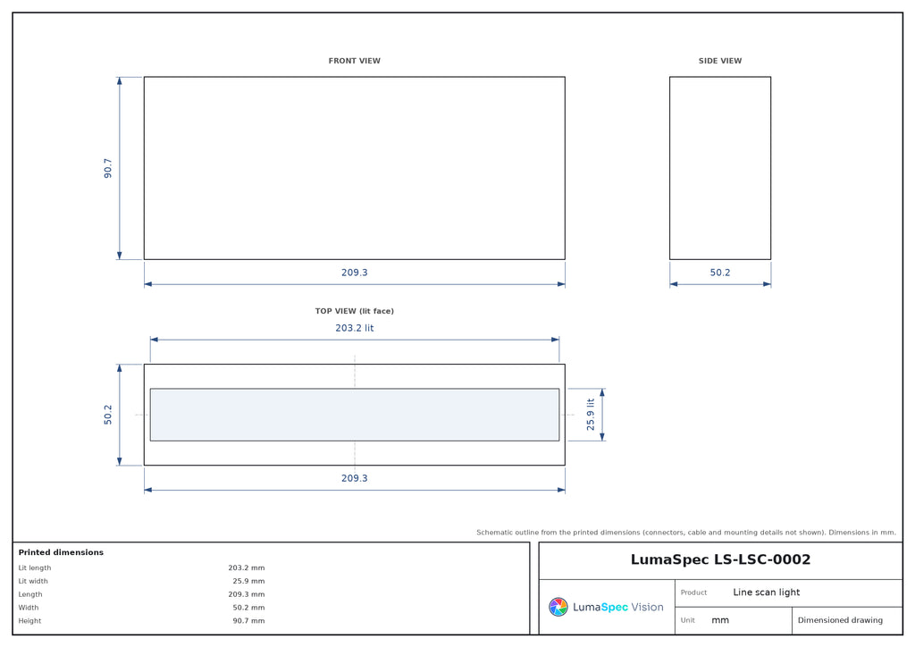 LS-LSC-0002 dimensions (mm)