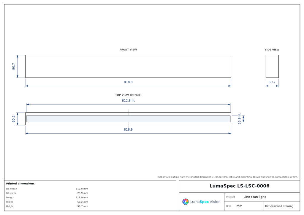 LS-LSC-0006 dimensions (mm)