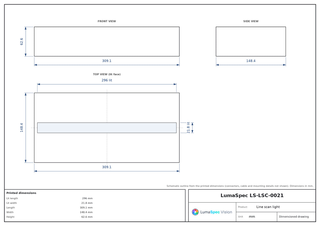 LS-LSC-0021 dimensions (mm)