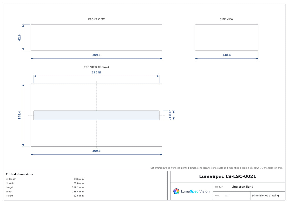 LS-LSC-0021 dimensions (mm)