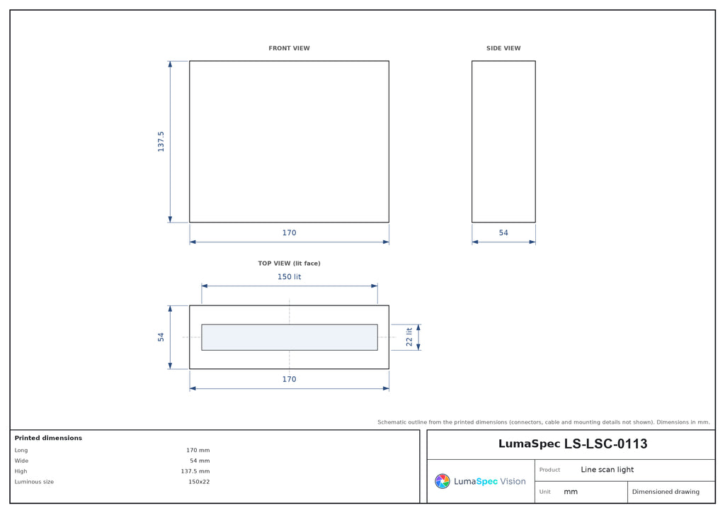 LS-LSC-0113 dimensions (mm)