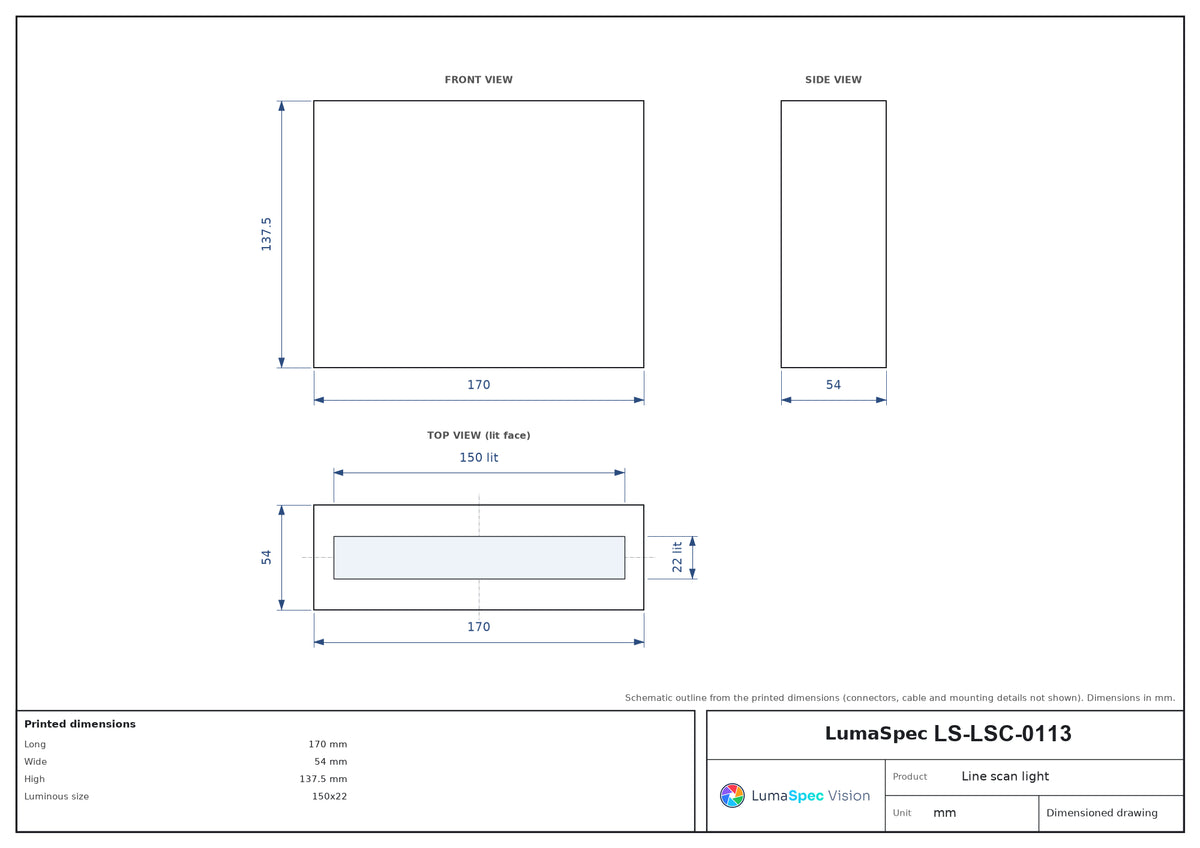 LS-LSC-0113 dimensions (mm)