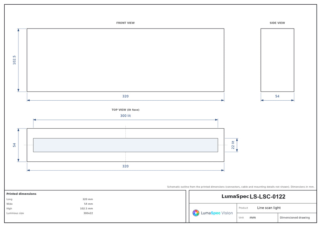 LS-LSC-0122 dimensions (mm)