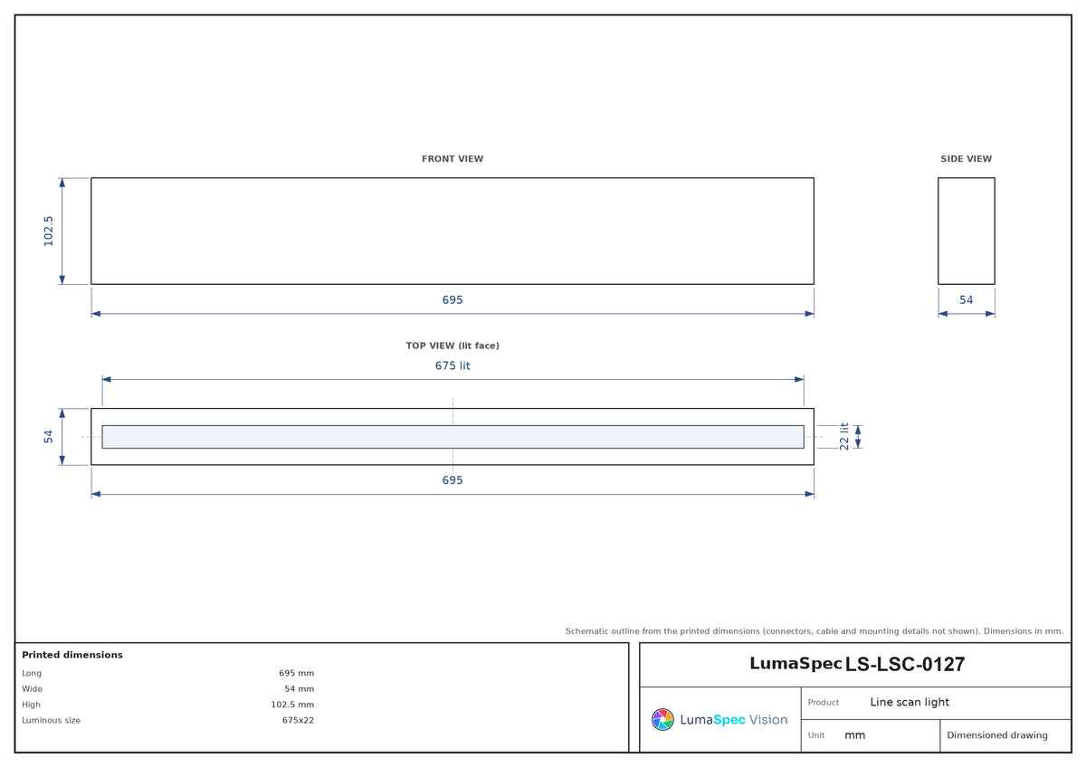 LS-LSC-0127 dimensions (mm)