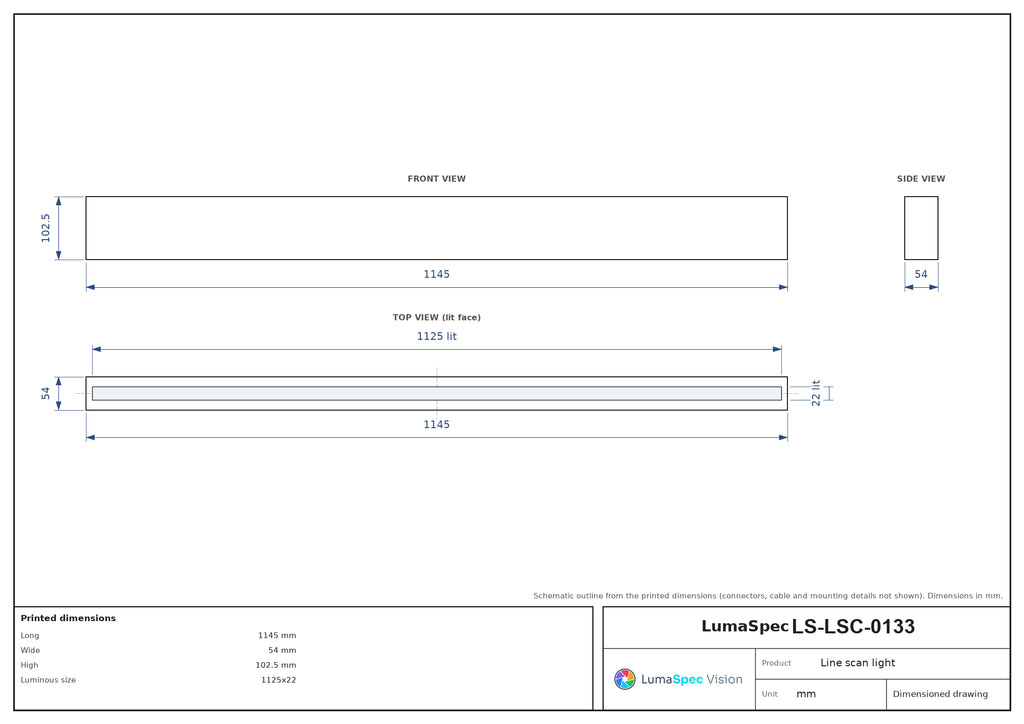 LS-LSC-0133 dimensions (mm)