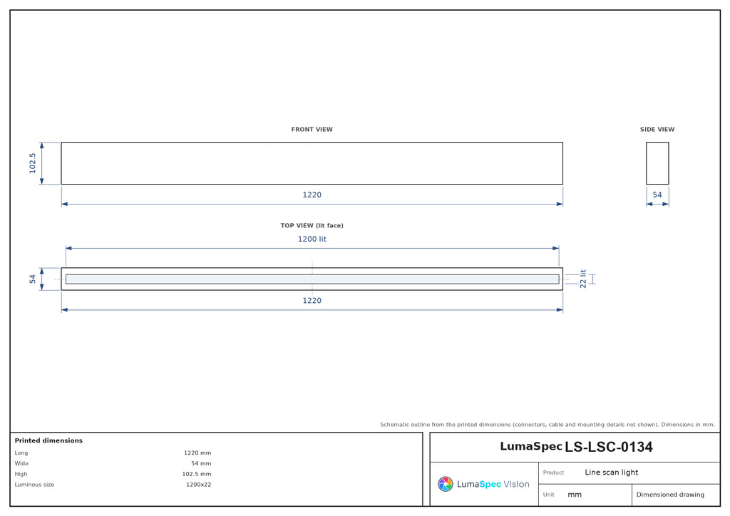 LS-LSC-0134 dimensions (mm)