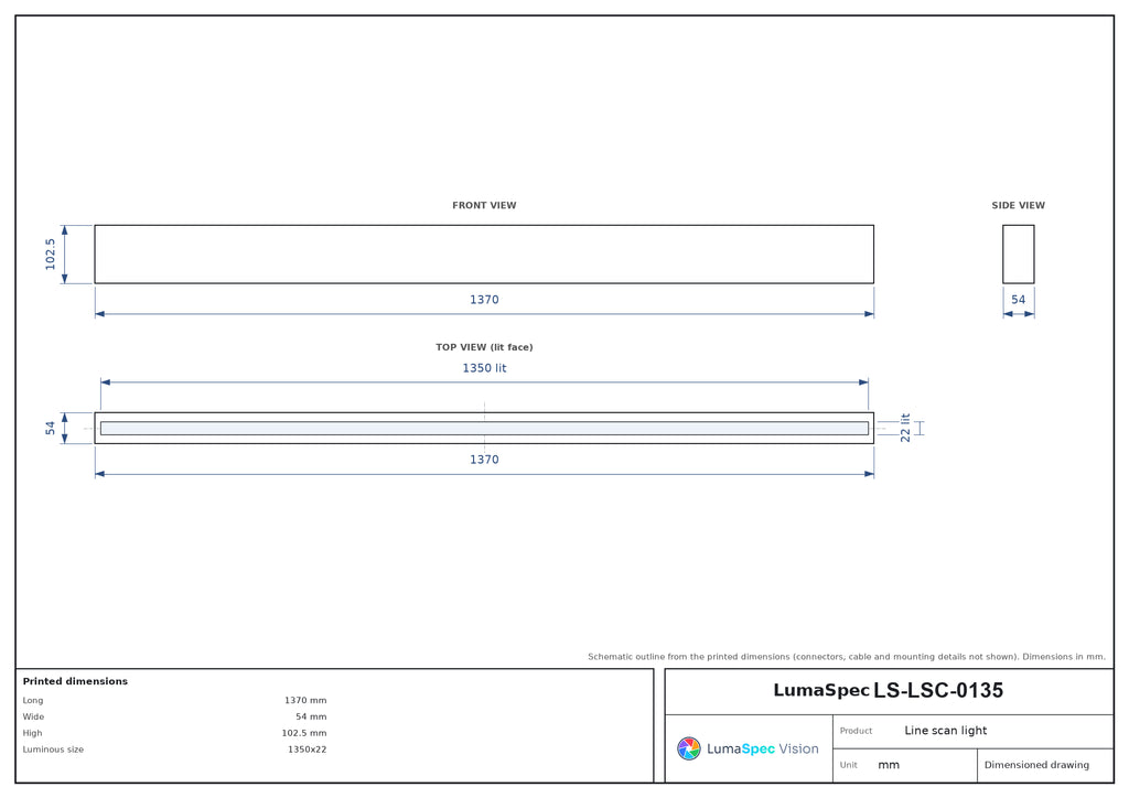 LS-LSC-0135 dimensions (mm)