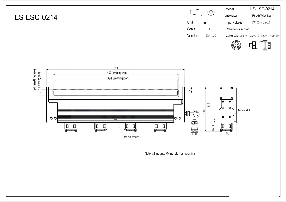 LS-LSC-0214 dimensions (mm)