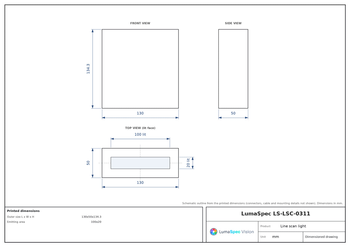 LS-LSC-0311 dimensions (mm)
