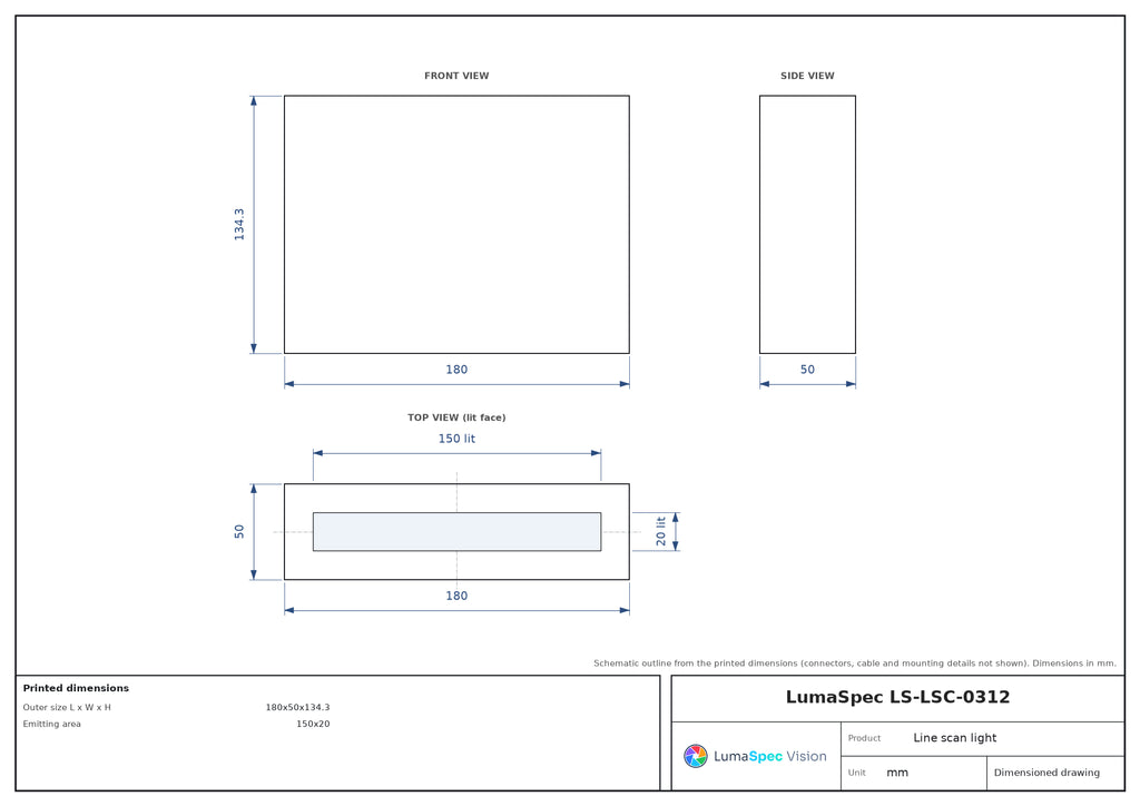 LS-LSC-0312 dimensions (mm)