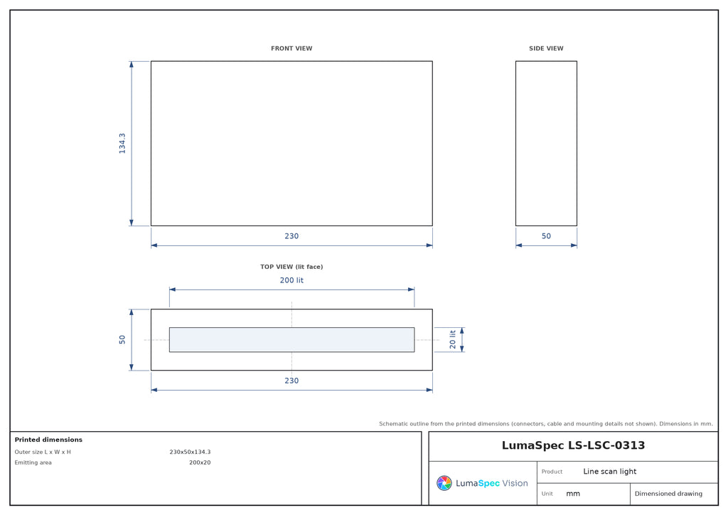 LS-LSC-0313 dimensions (mm)