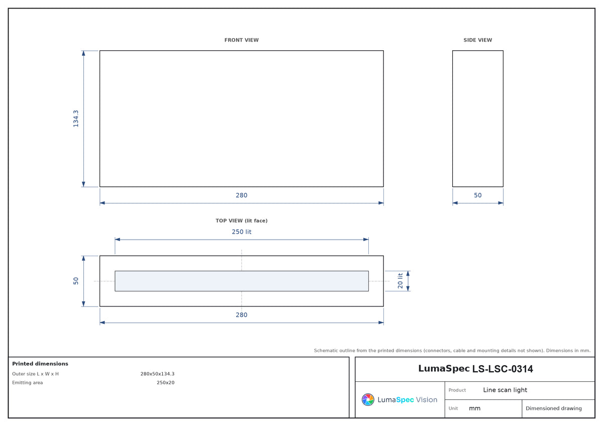 LS-LSC-0314 dimensions (mm)
