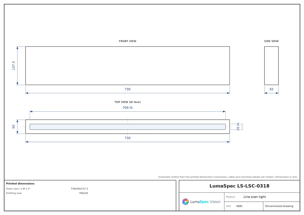 LS-LSC-0318 dimensions (mm)
