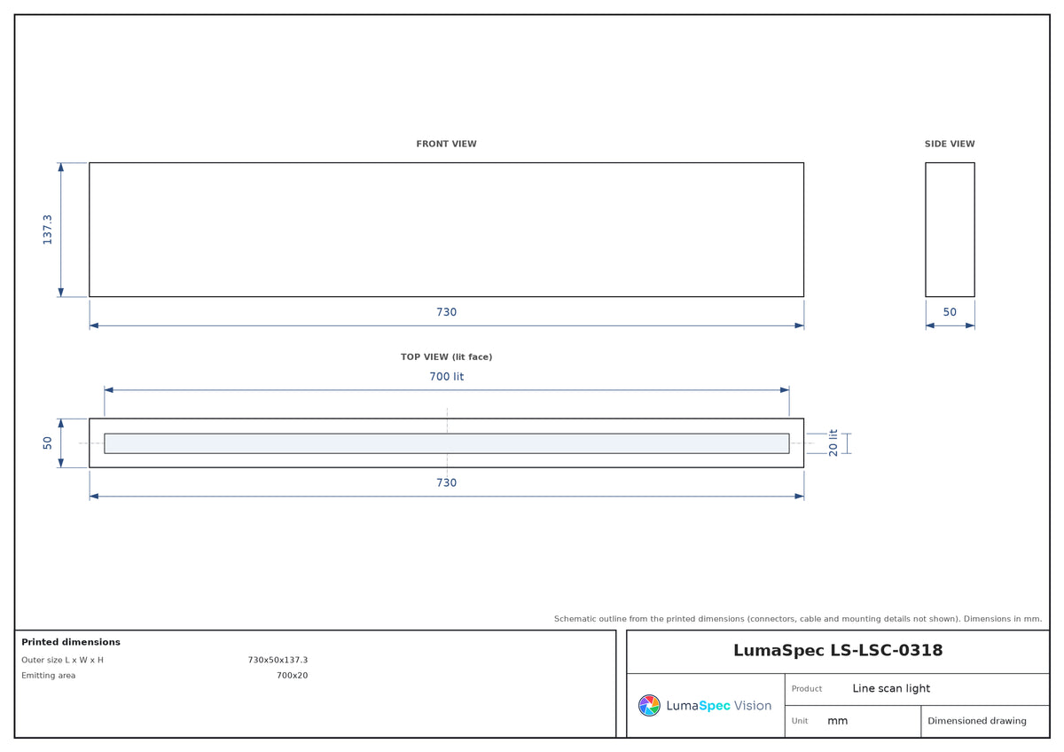 LS-LSC-0318 dimensions (mm)