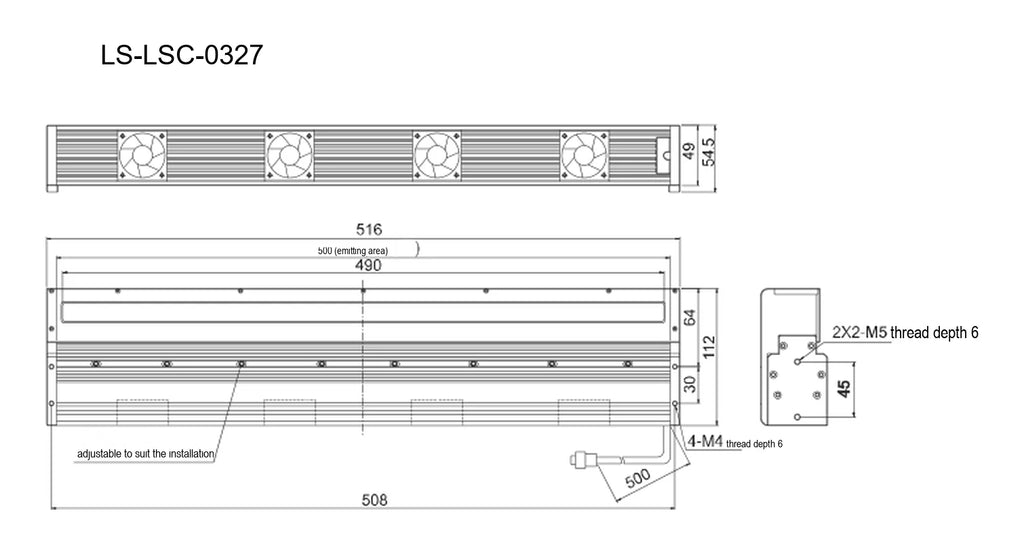 LS-LSC-0327 dimensions (mm)