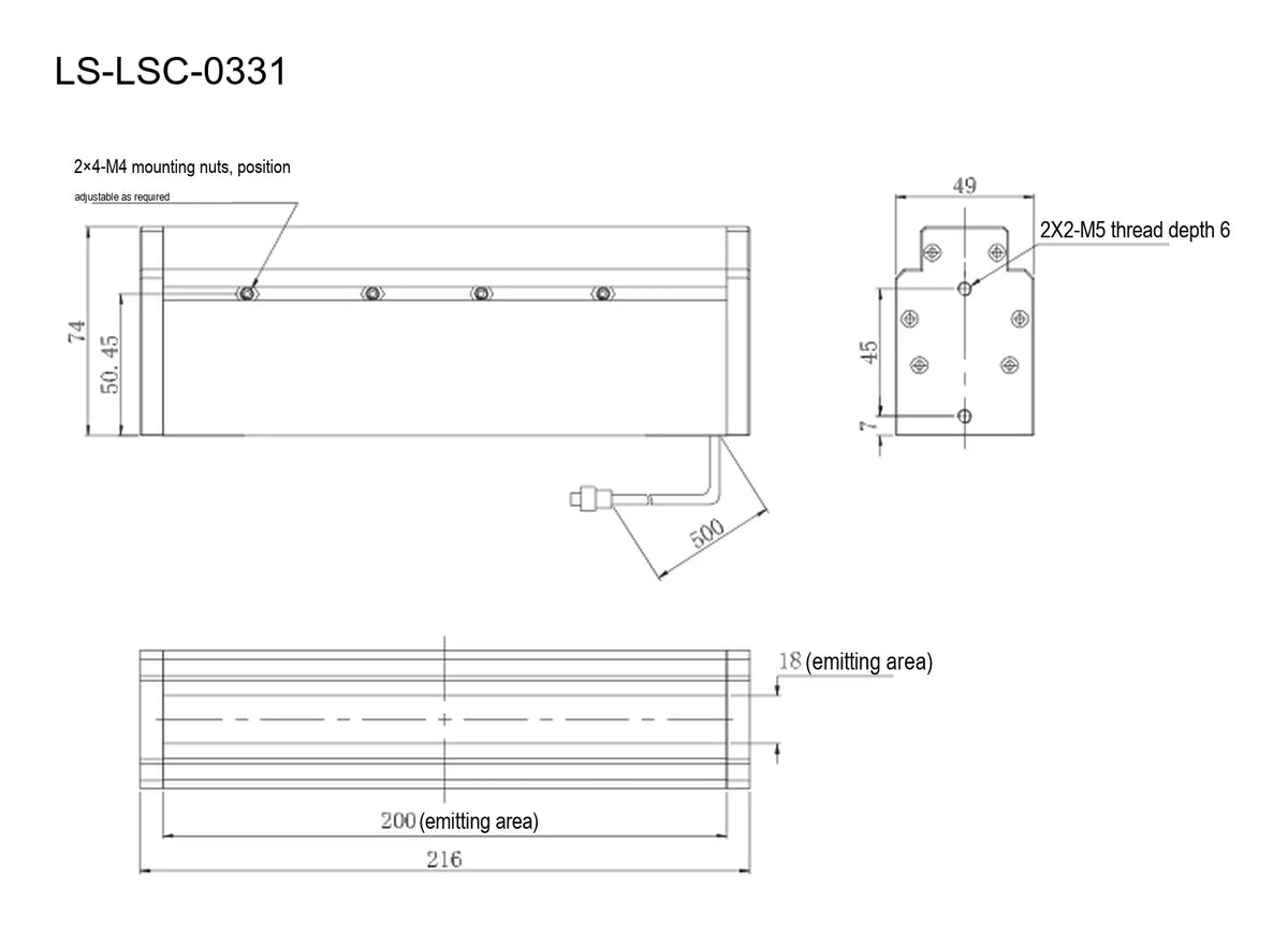 LS-LSC-0331 dimensions (mm)