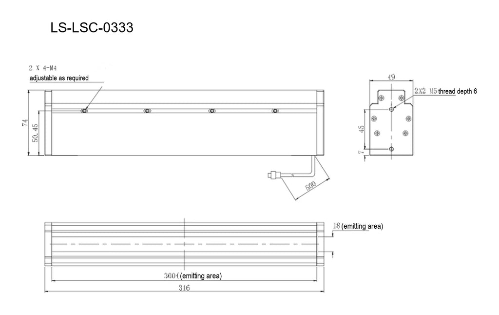 LS-LSC-0333 dimensions (mm)
