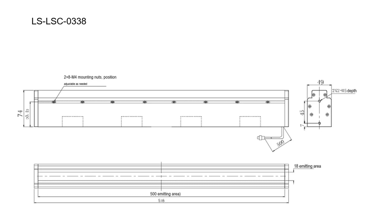 LS-LSC-0338 dimensions (mm)