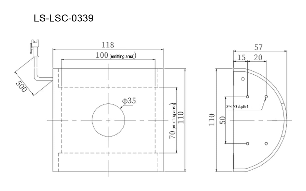 LS-LSC-0339 dimensions (mm)
