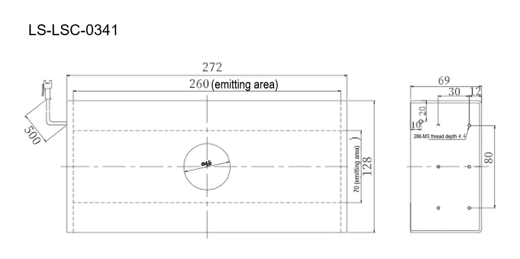 LS-LSC-0341 dimensions (mm)