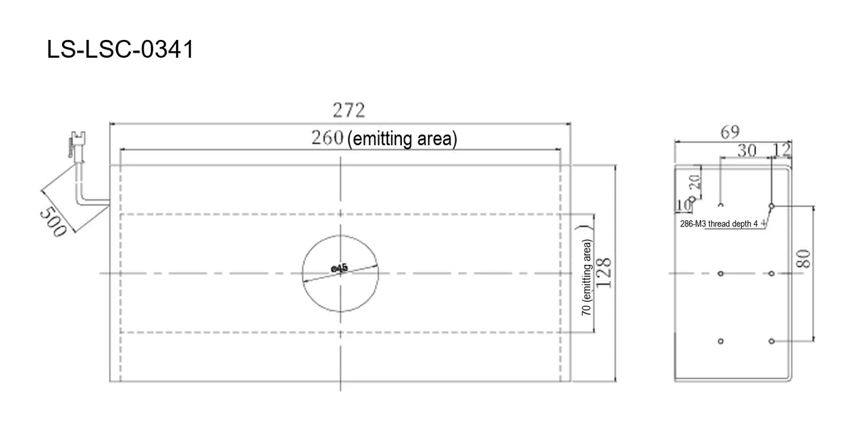 LS-LSC-0341 dimensions (mm)