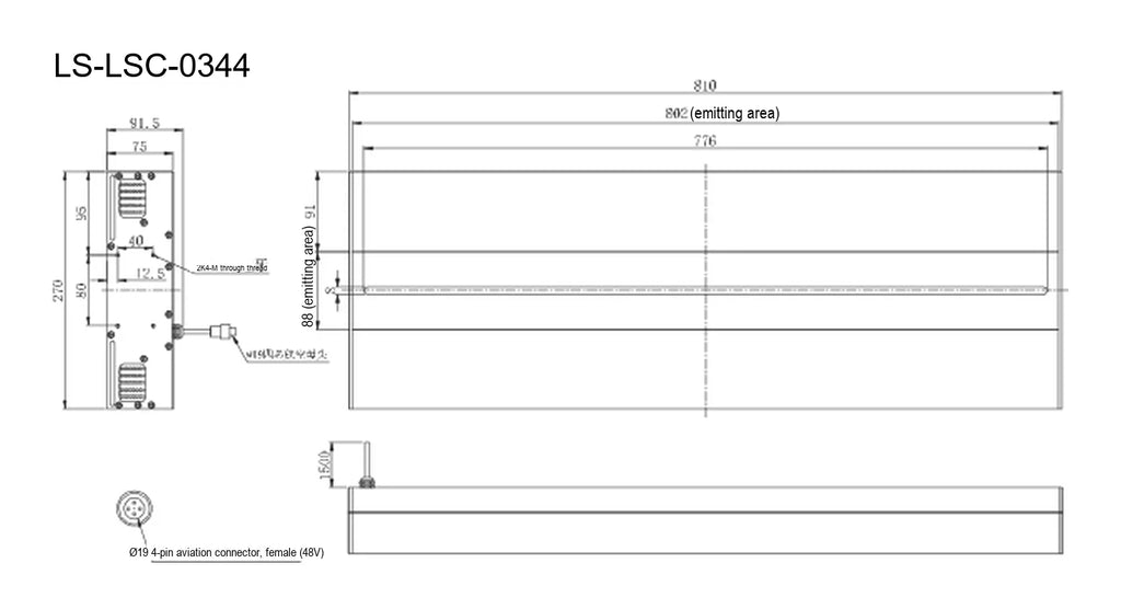 LS-LSC-0344 dimensions (mm)