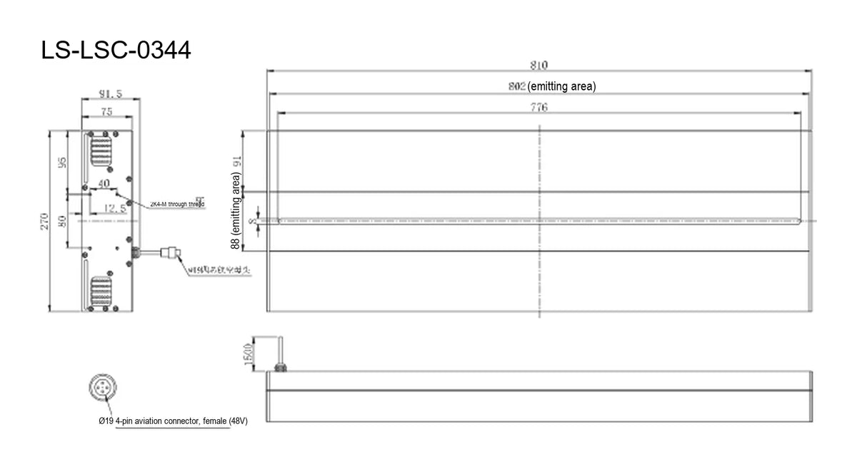 LS-LSC-0344 dimensions (mm)