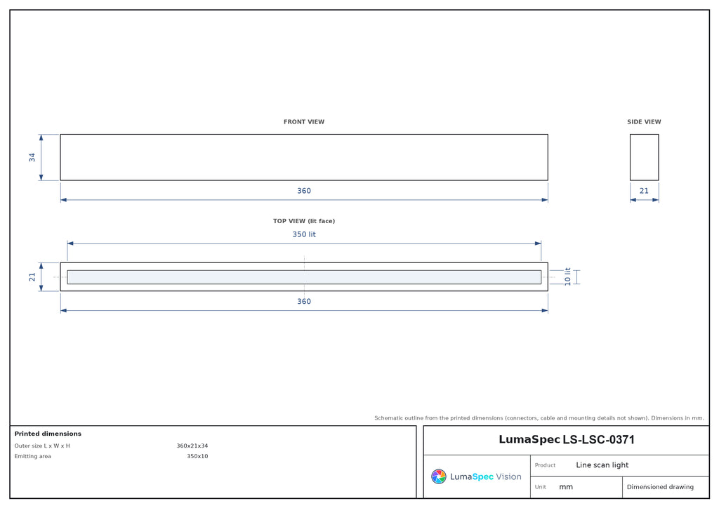 LS-LSC-0371 dimensions (mm)