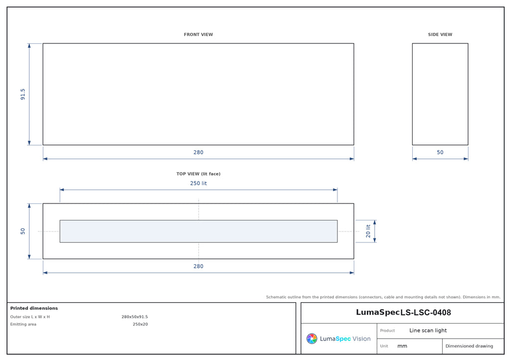 LS-LSC-0408 dimensions (mm)