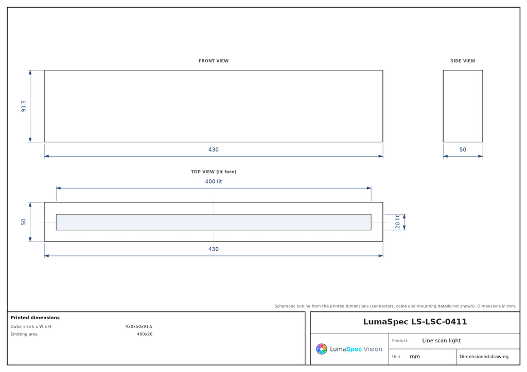 LS-LSC-0411 dimensions (mm)