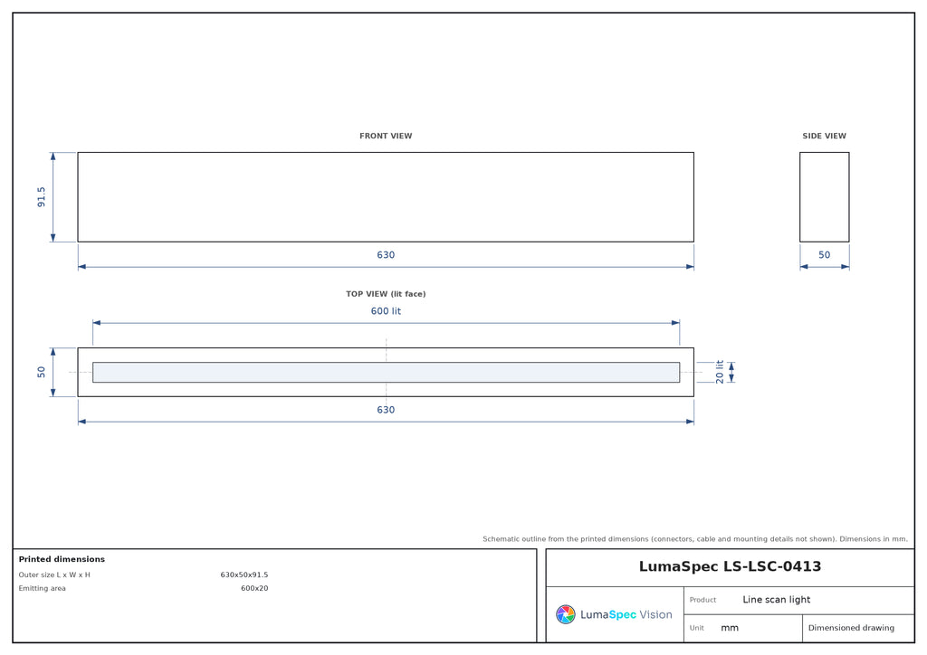 LS-LSC-0413 dimensions (mm)