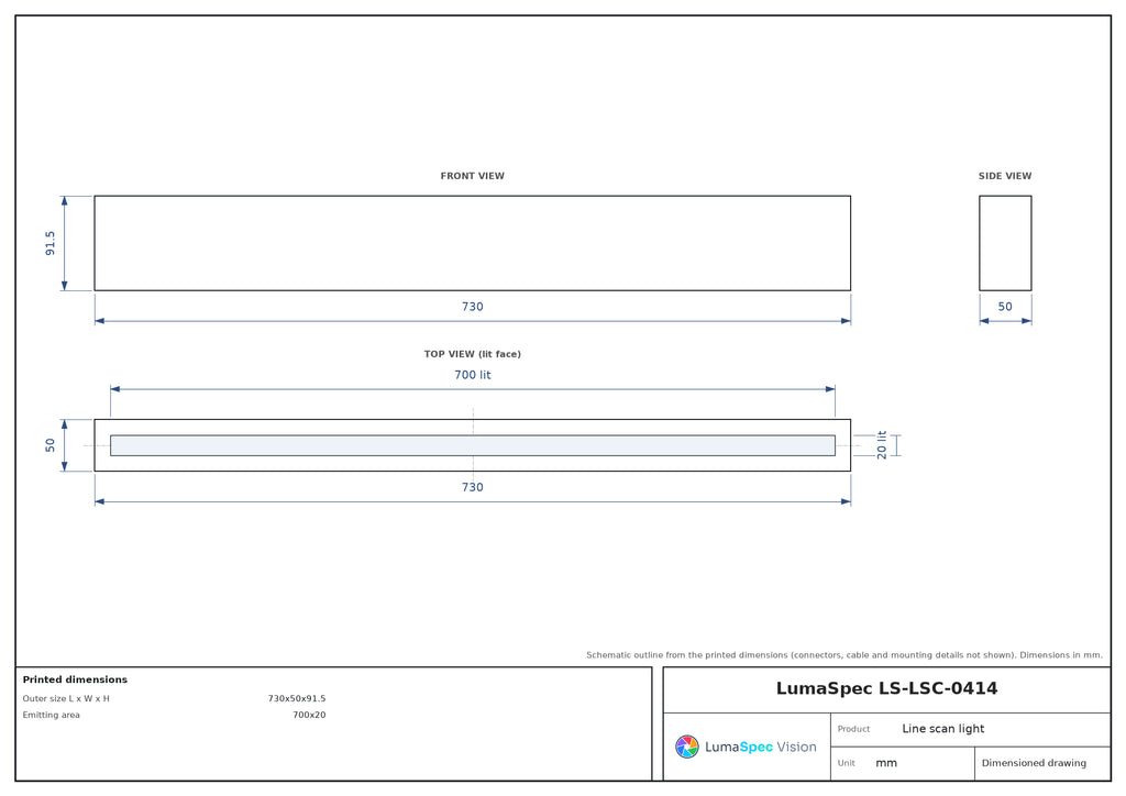 LS-LSC-0414 dimensions (mm)