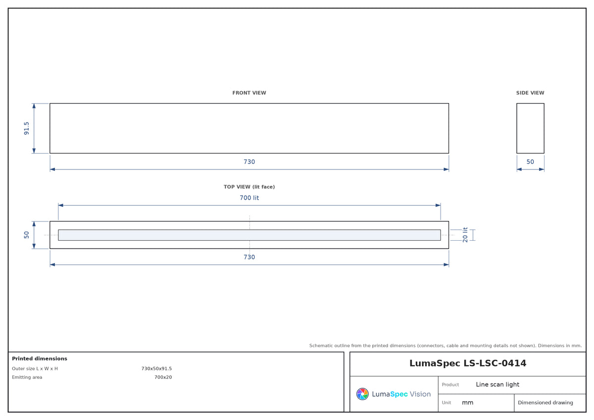LS-LSC-0414 dimensions (mm)