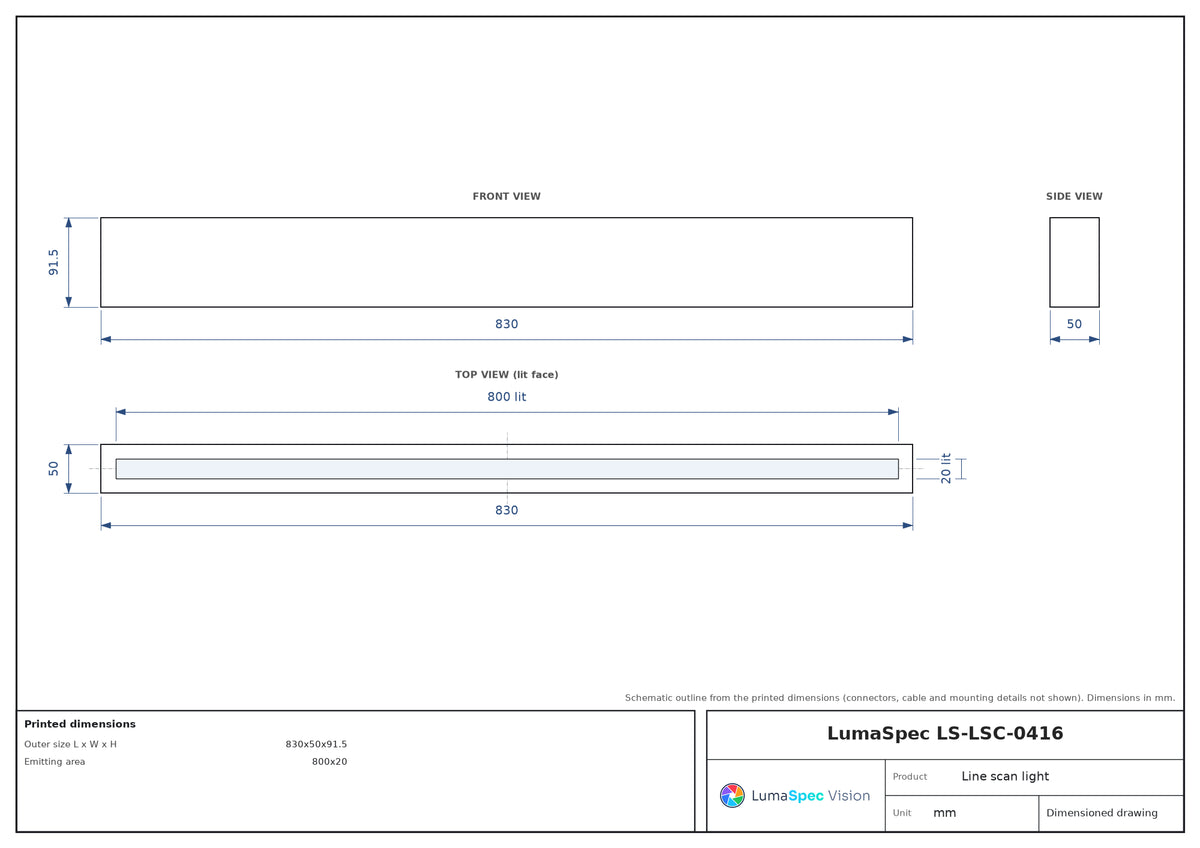 LS-LSC-0416 dimensions (mm)