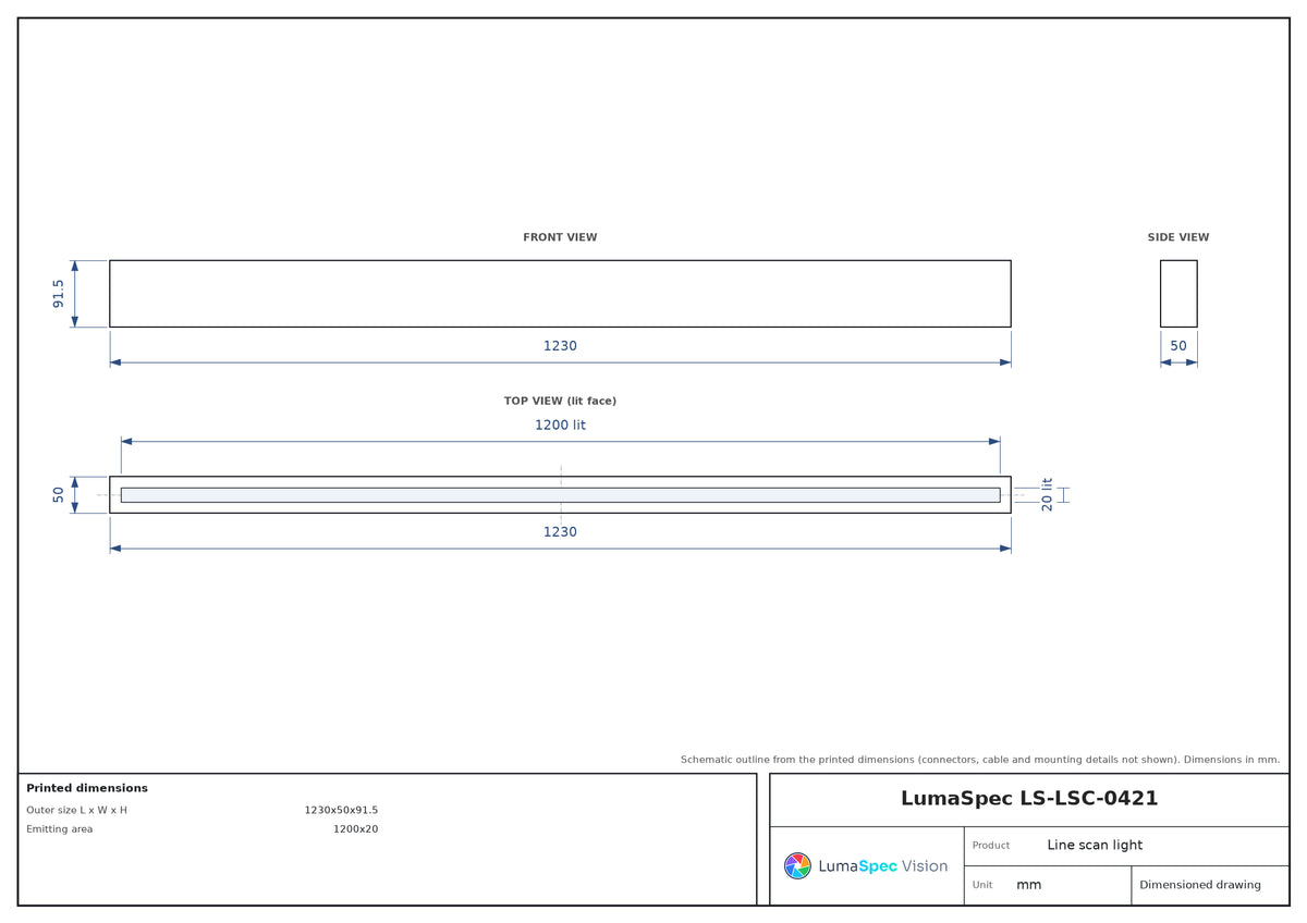 LS-LSC-0421 dimensions (mm)