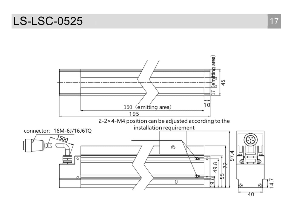 LS-LSC-0525 dimensions (mm)