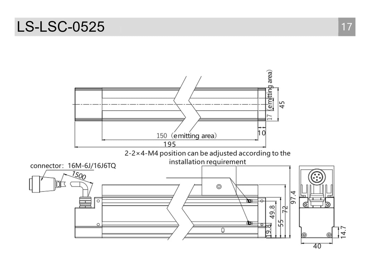 LS-LSC-0525 dimensions (mm)
