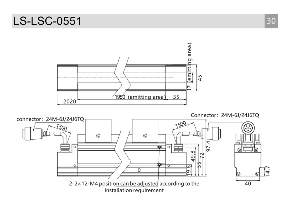 LS-LSC-0551 dimensions (mm)