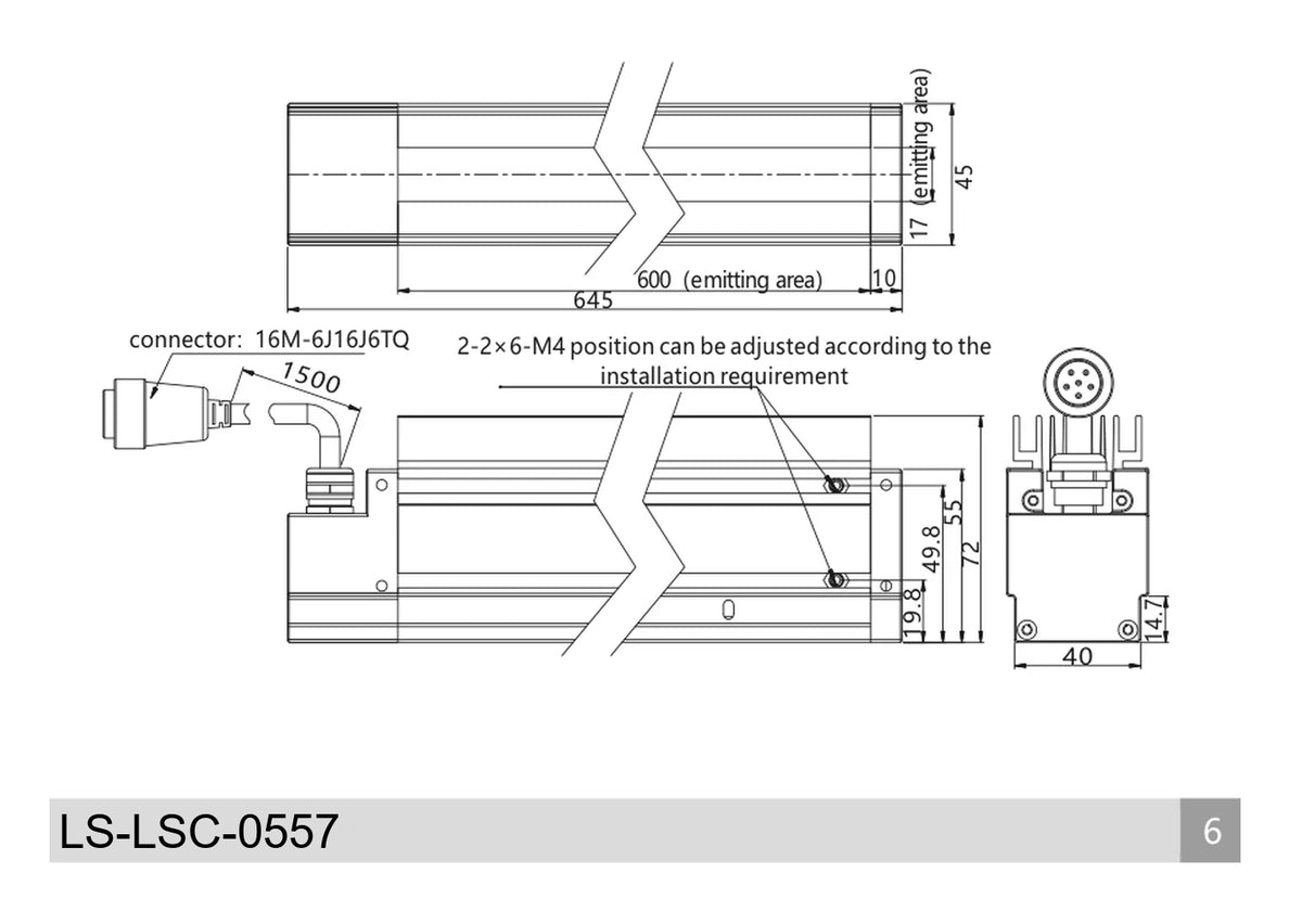 LS-LSC-0557 dimensions (mm)