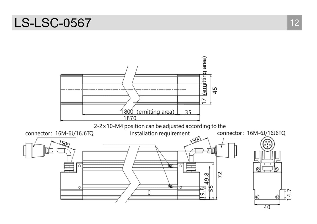 LS-LSC-0567 dimensions (mm)