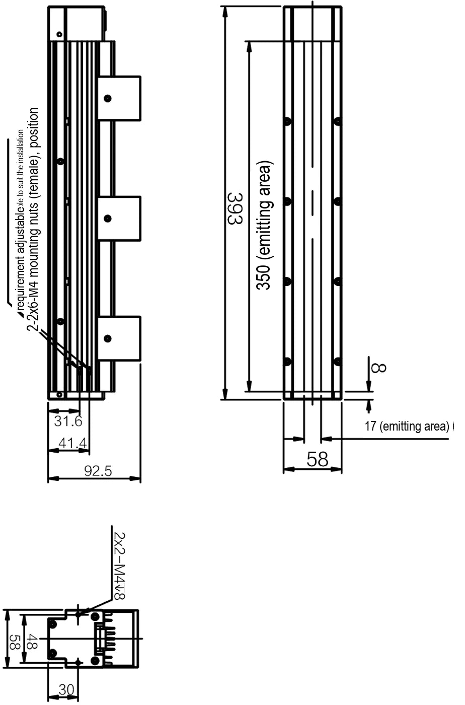 LS-LSC-0650 dimensions (mm)