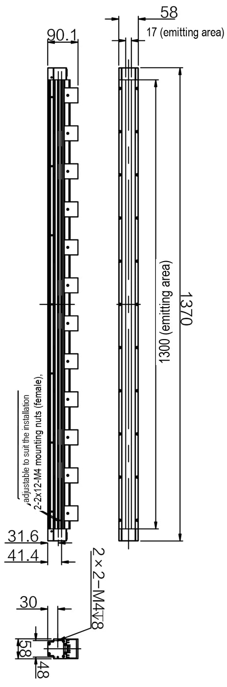 LS-LSC-0661 dimensions (mm)