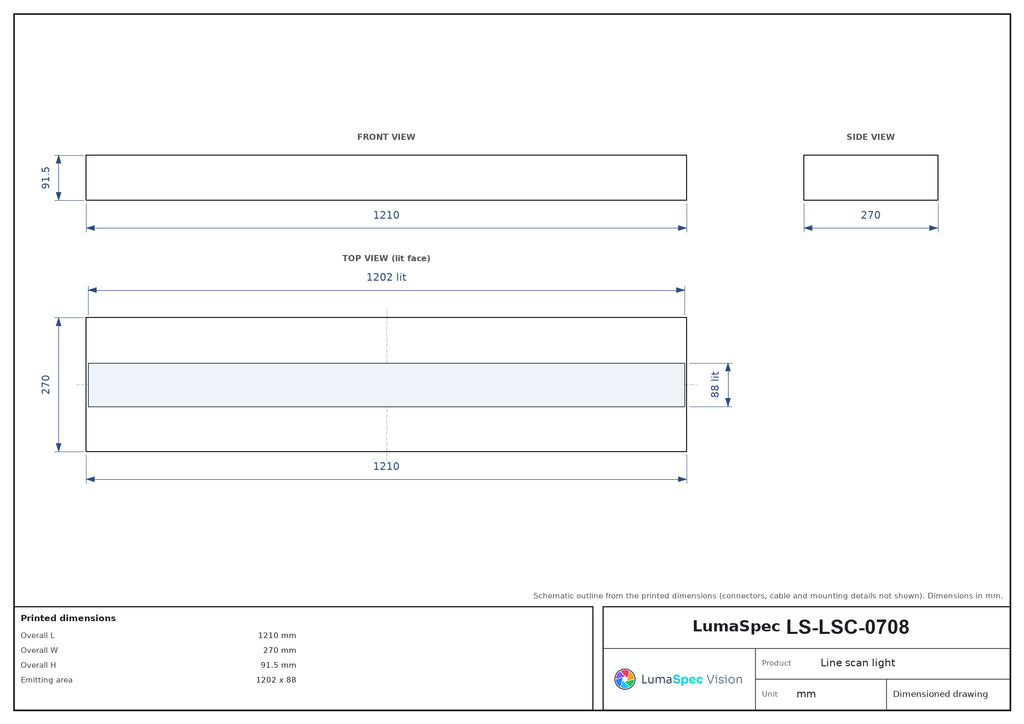 LS-LSC-0708 dimensions (mm)