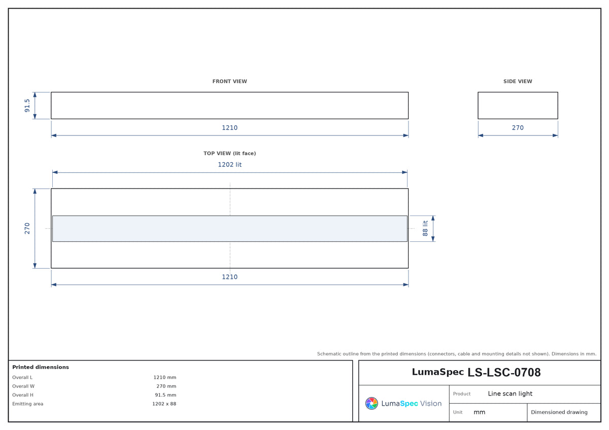 LS-LSC-0708 dimensions (mm)
