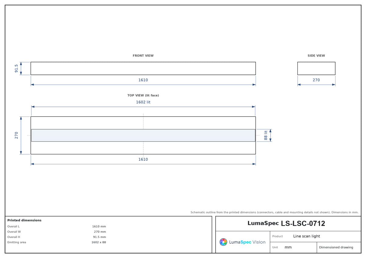 LS-LSC-0712 dimensions (mm)