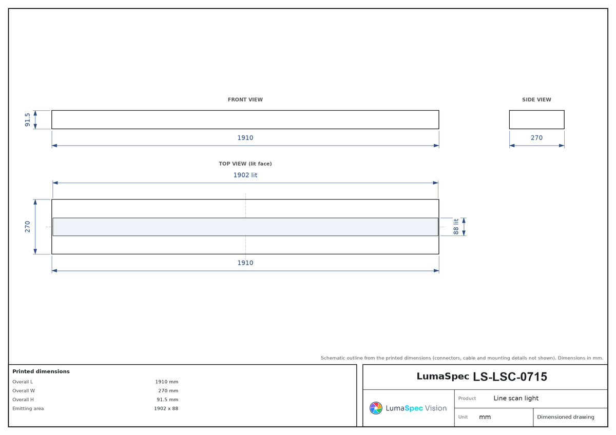 LS-LSC-0715 dimensions (mm)