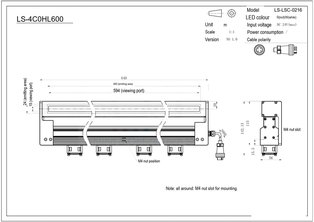 LS-LSC-0216 dimensions (mm)